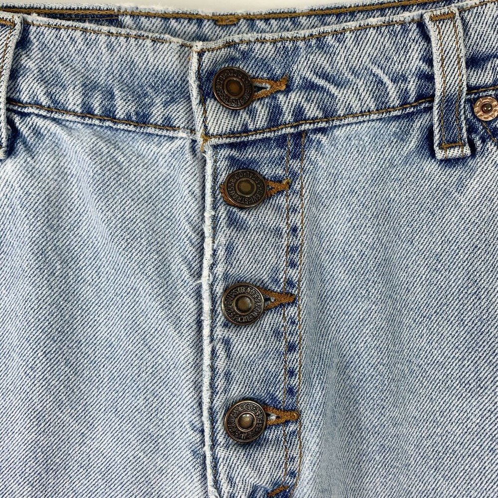 Vtg Levis Rare White Tab 950 Jean Shorts Jr Sz 13 - Picture 3 of 12